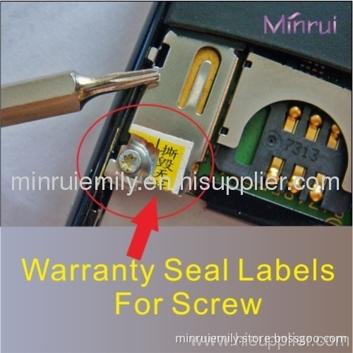 Destructible Screw Stickers For Mobile Phones ,tamper Evident Screw Labels For Laptops